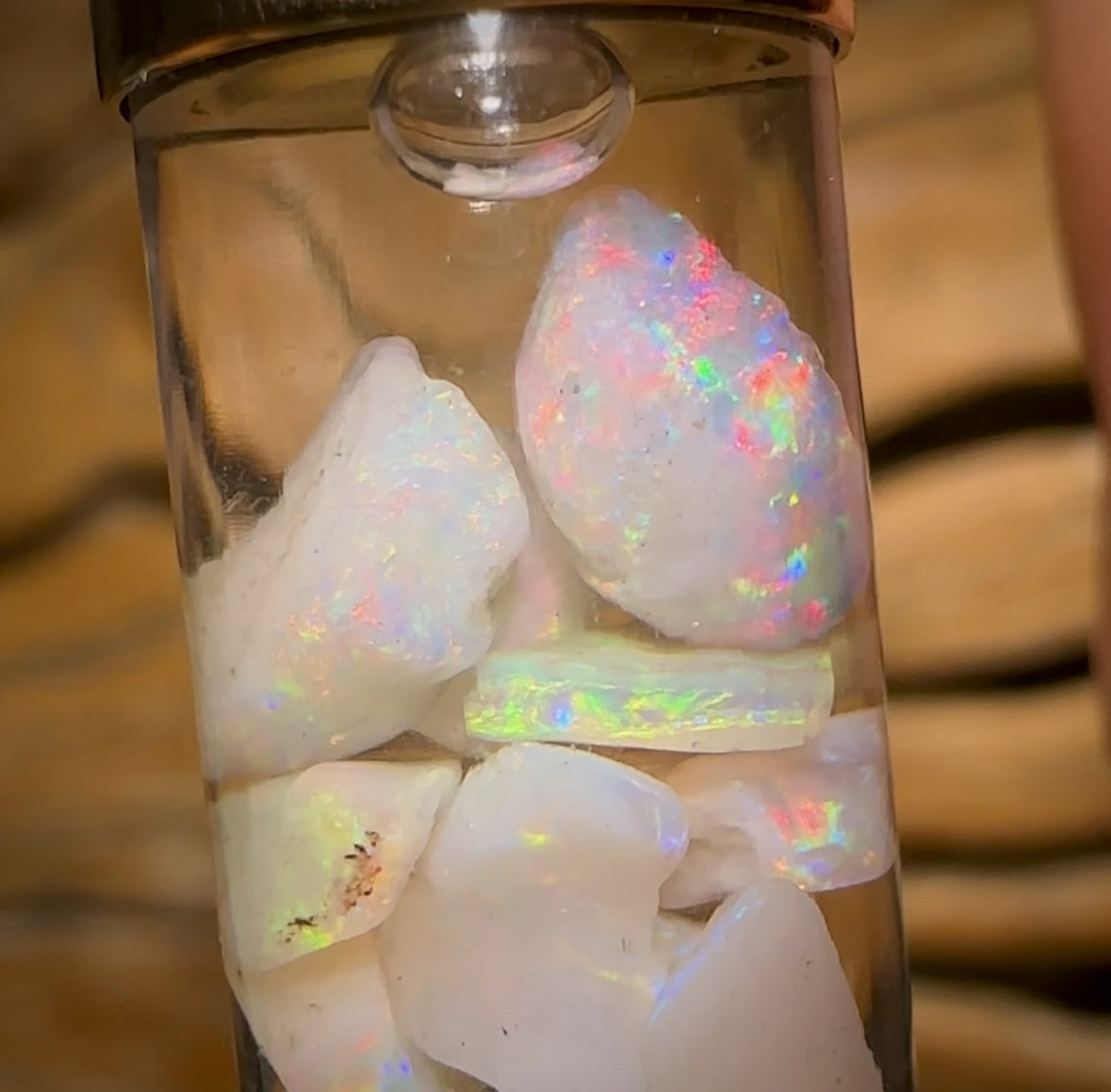 6cts - Top South Australian Opal. Xali’s Time Capsule Pendant