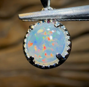 Sterling Silver - Solid South Australian Crystal Opal Pendant