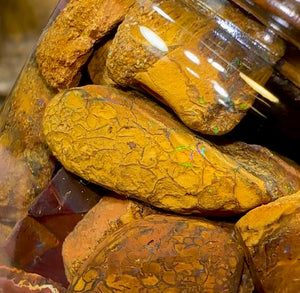 140.9g - Jar of Rough Australian Boulder Opal