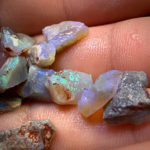 35.5cts - 18x Lightning Ridge Opal Rough Parcel