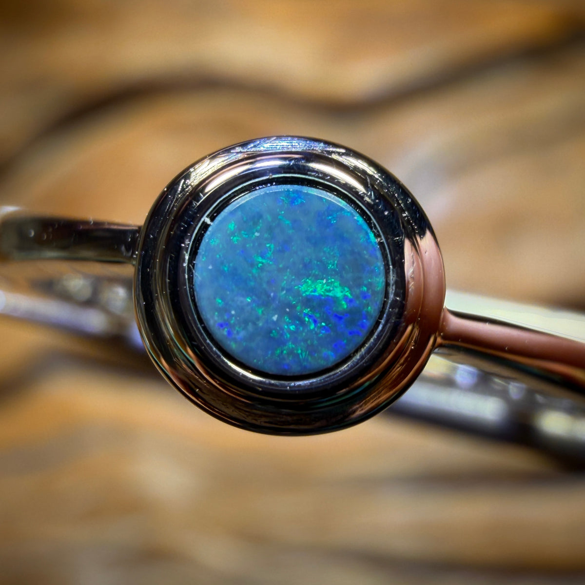 Bargain Card! Sterling Silver - Queensland Boulder Opal Doublet Ring