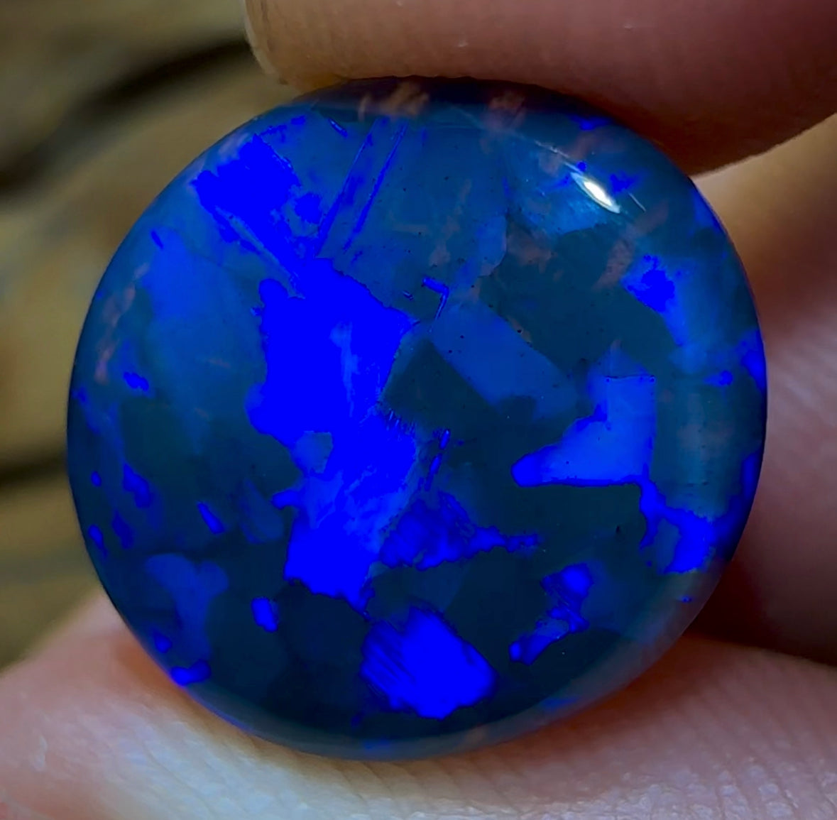8.3cts - Australian Black Opal from Lightning Ridge. GEM QUALITY - Opal Whisperers