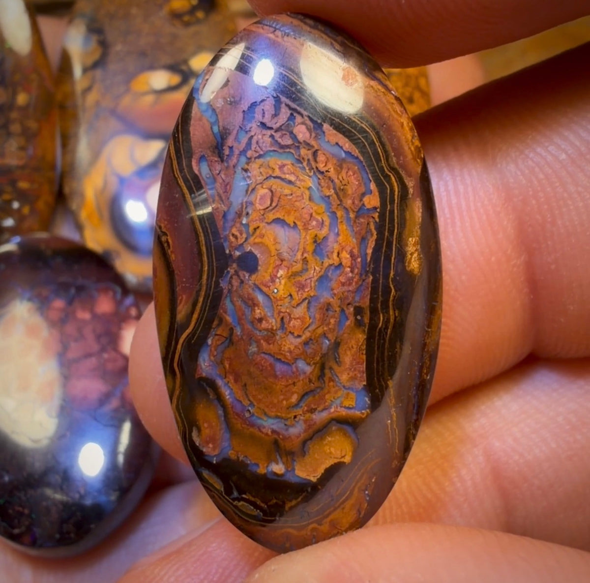 🔒 149.4cts - 5x Australian Tribal Boulder Opal’s. Wholesale Dealers Parcel