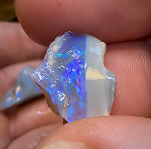 61.8cts - 5x Lightning Ridge Crystal and Dark Opal Rough Parcel