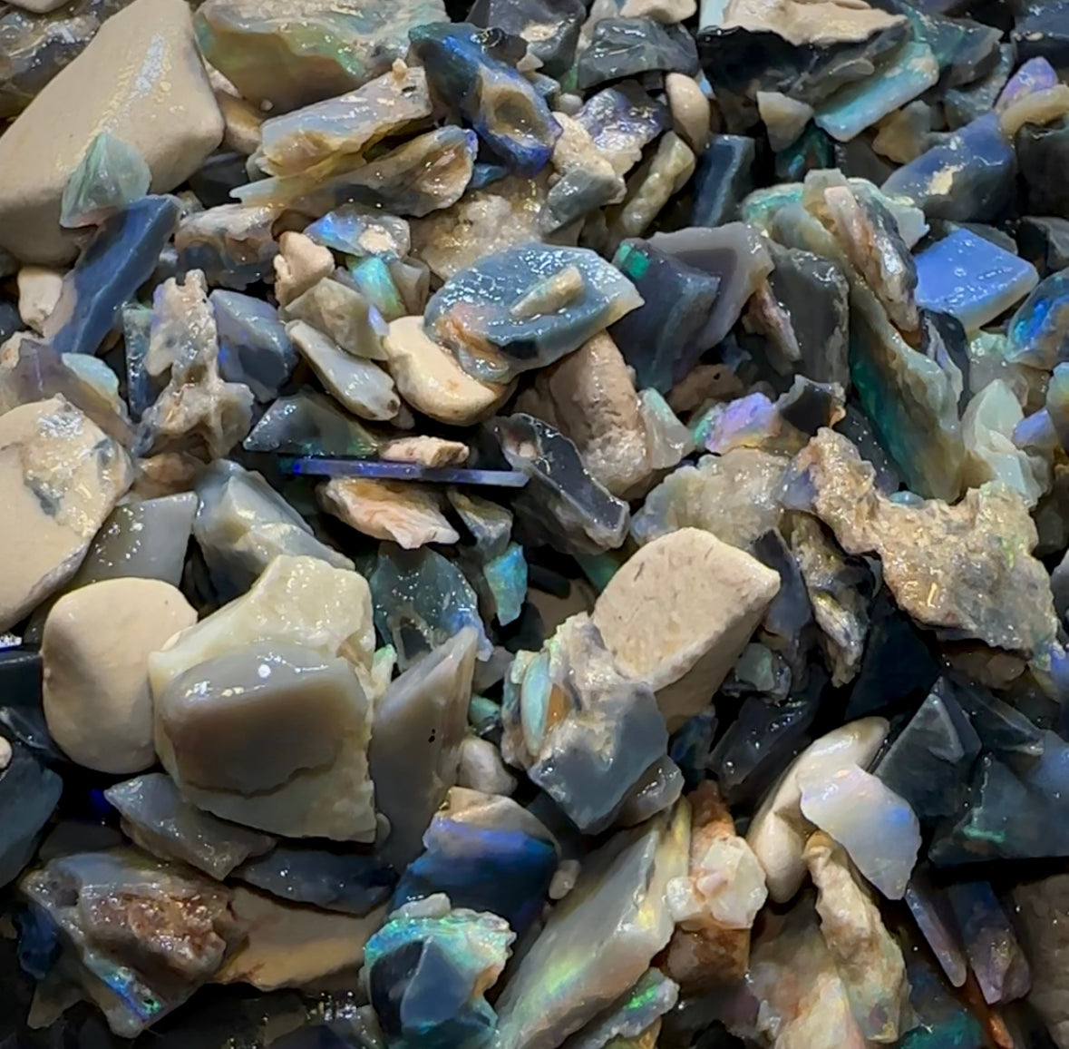 50cts - Lightning Ridge Opal TOP Rough Chip Parcels. BULK LISTING Bargain $3/Ct - Opal Whisperers
