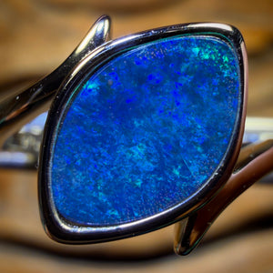 Sterling Silver - Queensland Boulder Opal Doublet Ring