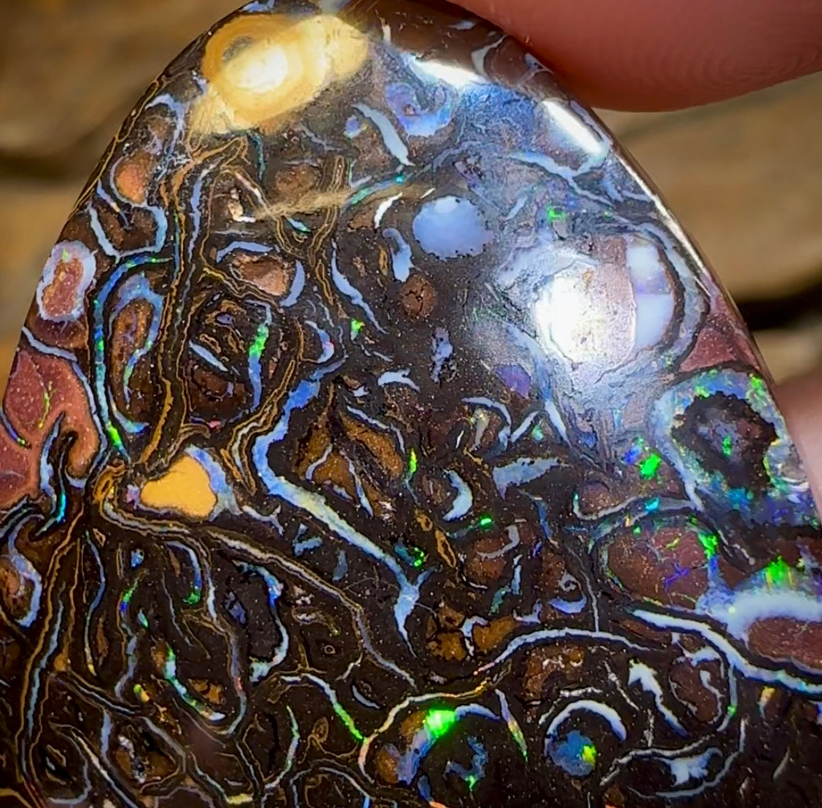 78.8cts - Tribal Australian Boulder Opal. Heritage Collection - Opal Whisperers