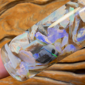 55.5cts - Rare Mintabie Rough Opal Vial. South Australian Opal