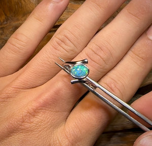 St. Silver - Queensland Boulder Opal Doublet Ring - Opal Whisperers