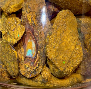 135.1g - Jar of Rough Australian Boulder Opal