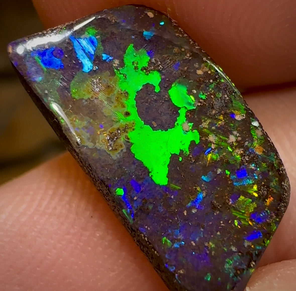 6.1cts - Top Australian Boulder Opal from Winton - Opal Whisperers
