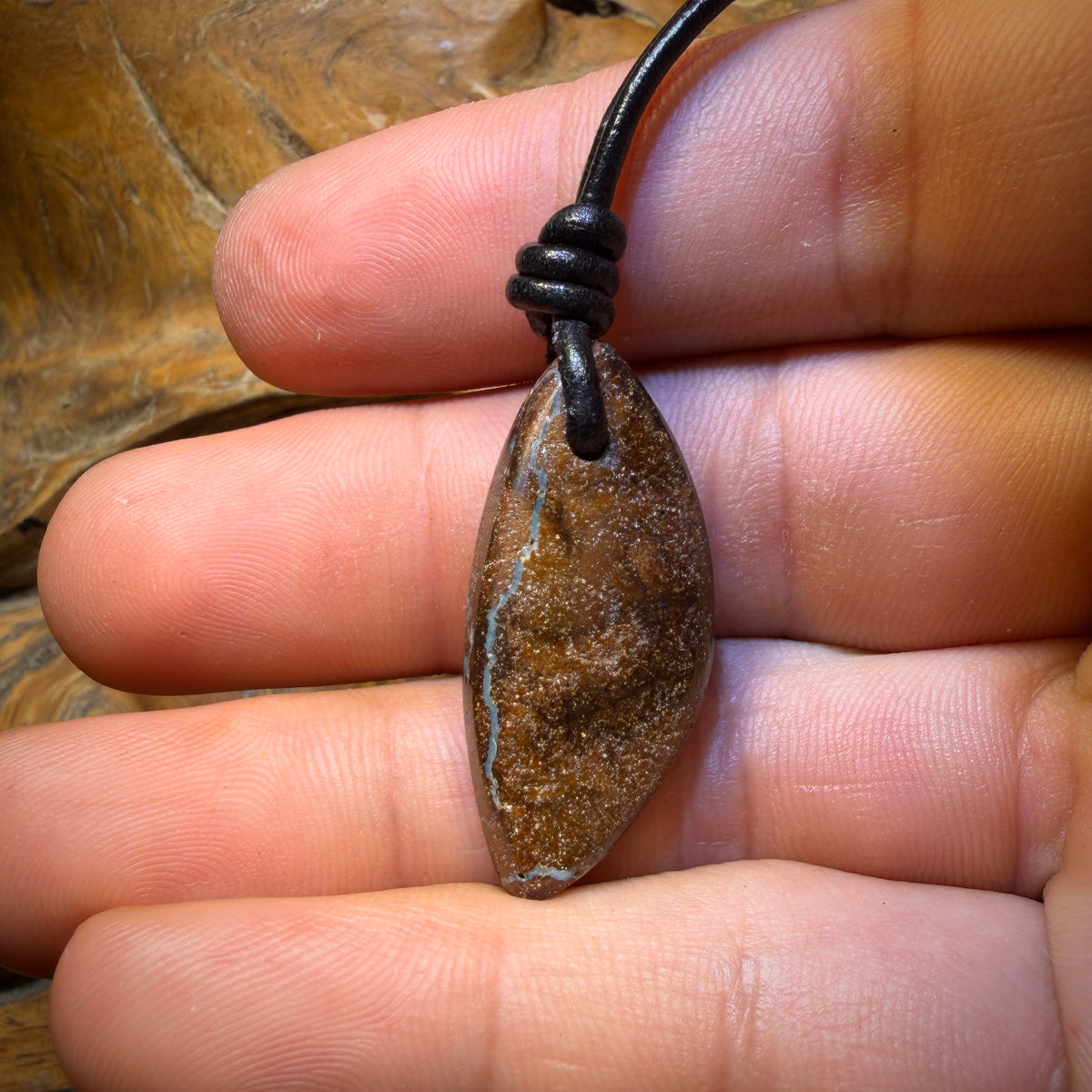 32 x 14mm - Drilled Queensland Boulder Opal Necklace