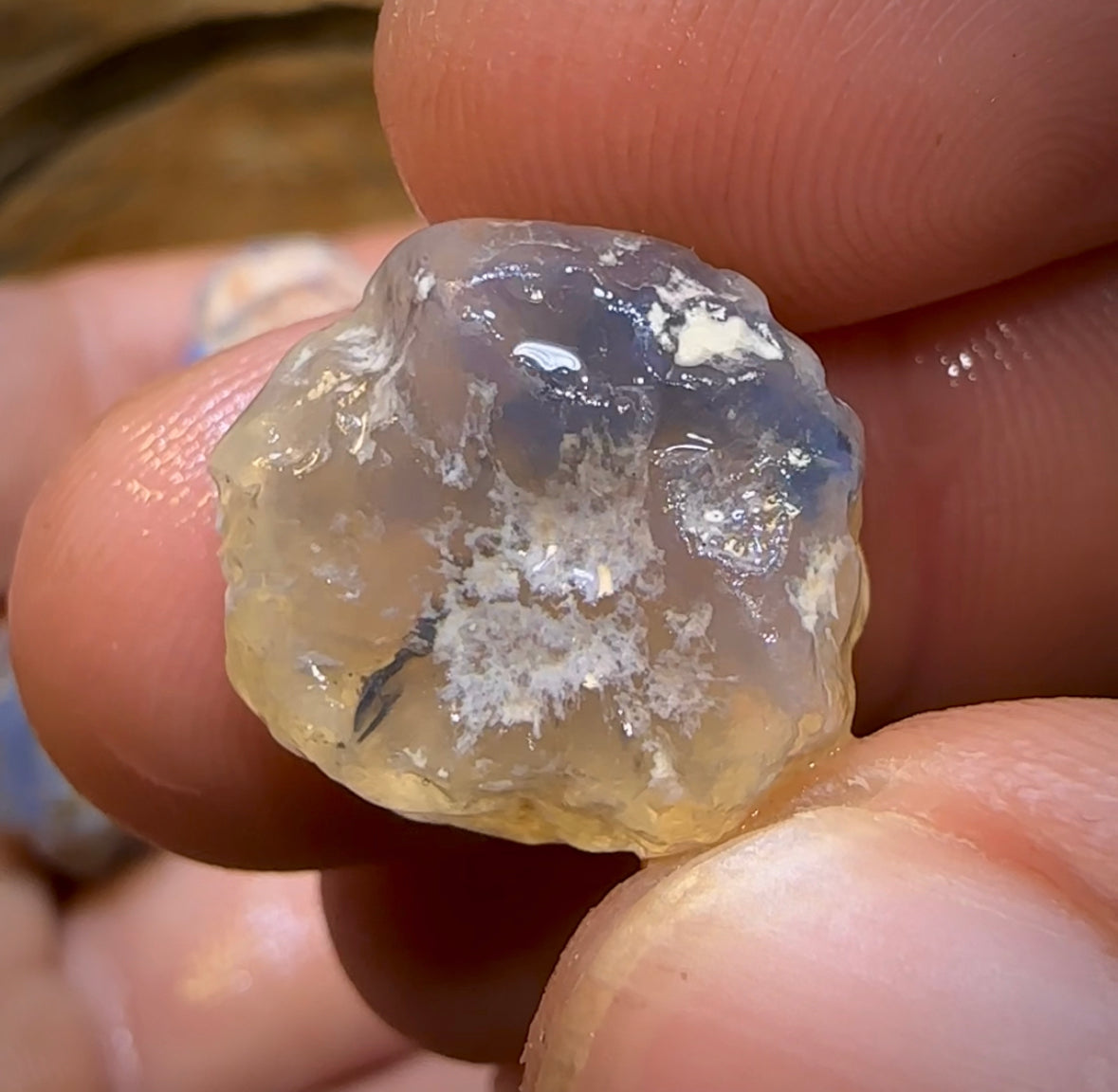 98.8cts - 4x Lightning Ridge Crystal, Dark and Black Opal Rough - Opal Whisperers