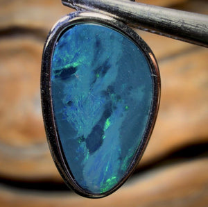 Sterling Silver - Queensland Boulder Opal Doublet Pendant