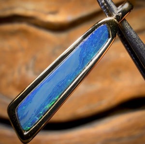 Sterling Silver - Queensland Boulder Opal Doublet Pendant
