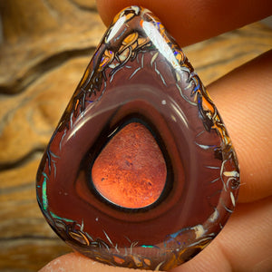 64.4cts - Artistic Tribal Queensland Boulder Opal from Yowah