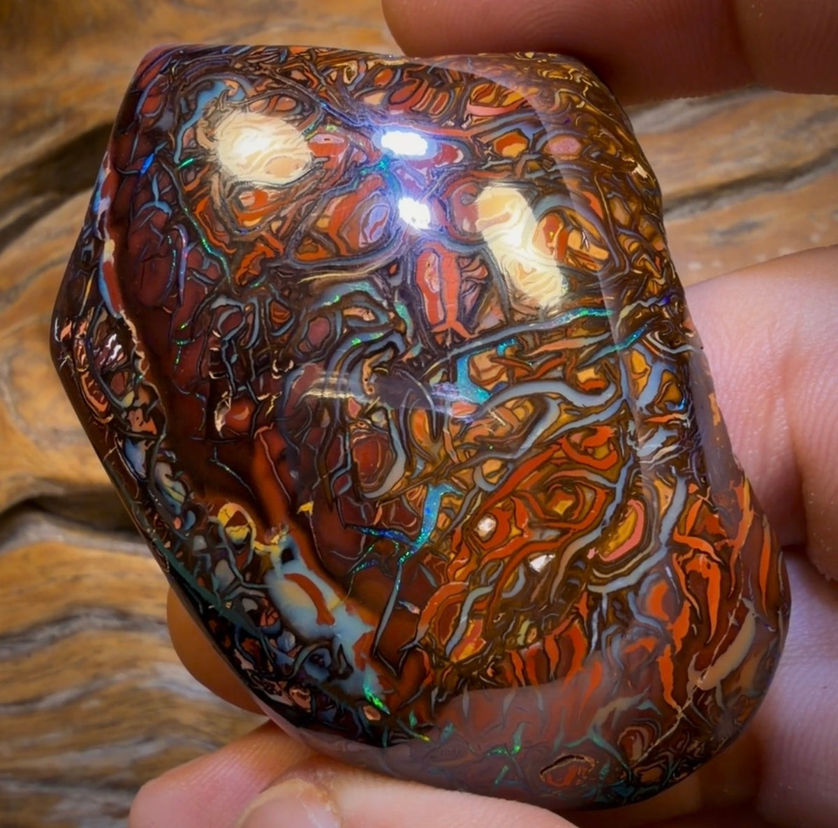 341.8cts - Large Koroit Tribal Australian Boulder Opal. Polished Specimen