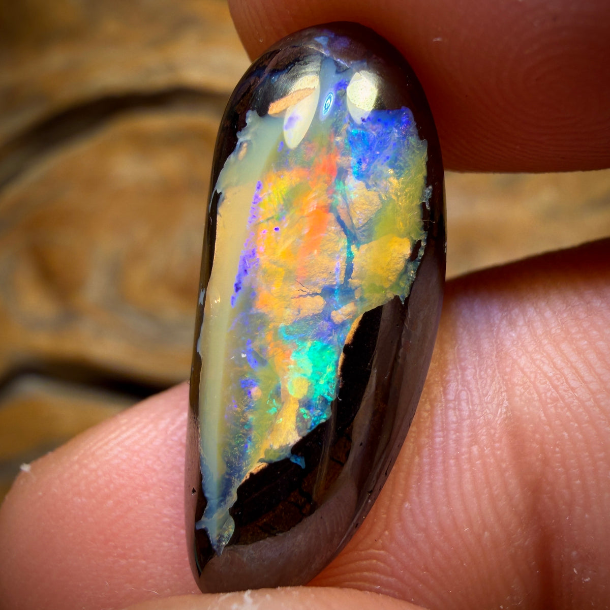 14.7cts - Rare Suspended Yowah Nut Crystal Centre Opal