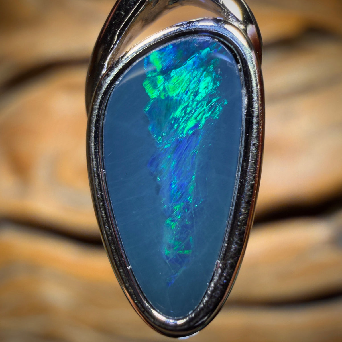 🔨 AUCTION 🔨 Sterling Silver - Queensland Boulder Opal Doublet Pendant