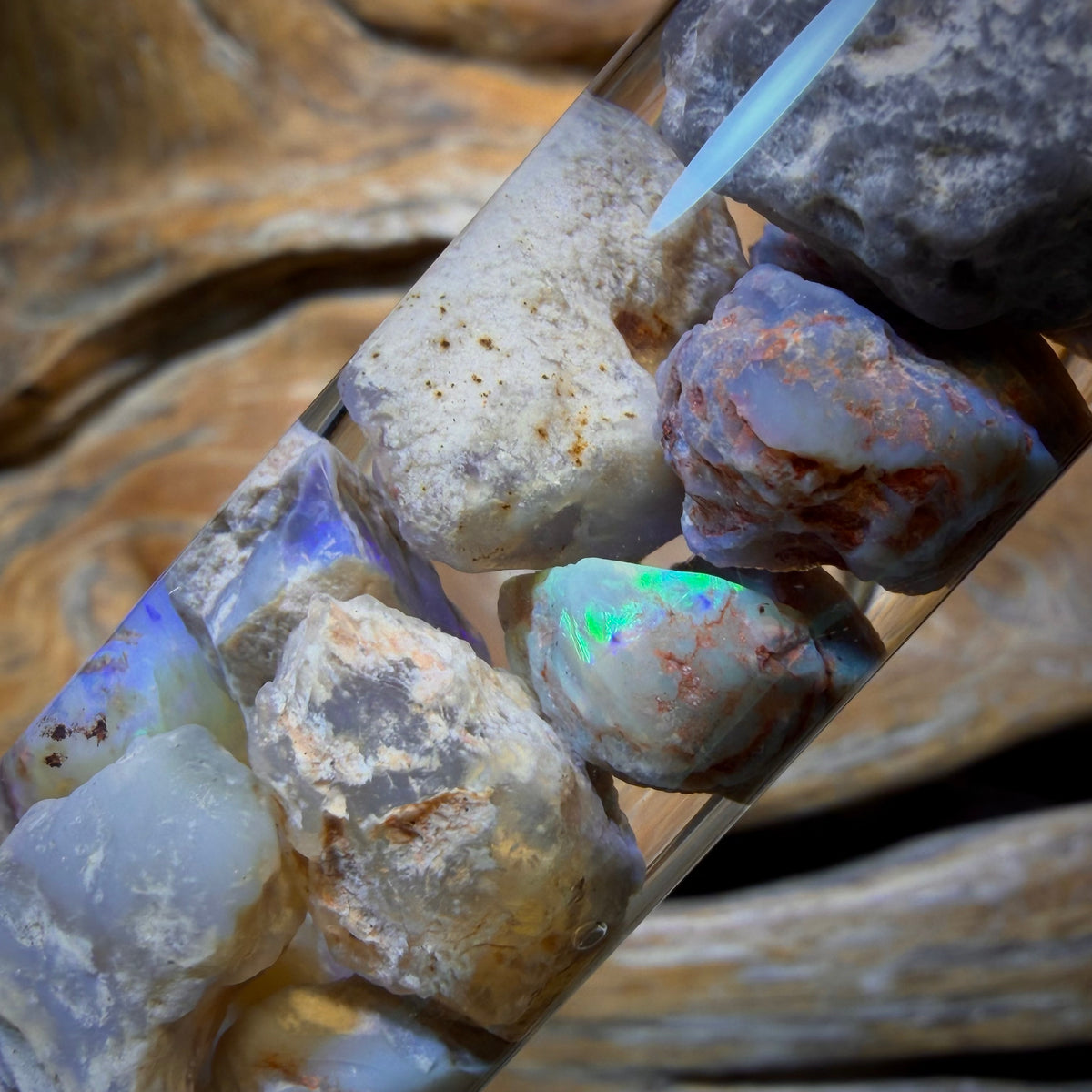 111.8cts - Lightning Ridge Opal Vial