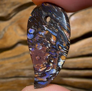 29 x 14mm - Drilled Queensland Boulder Opal