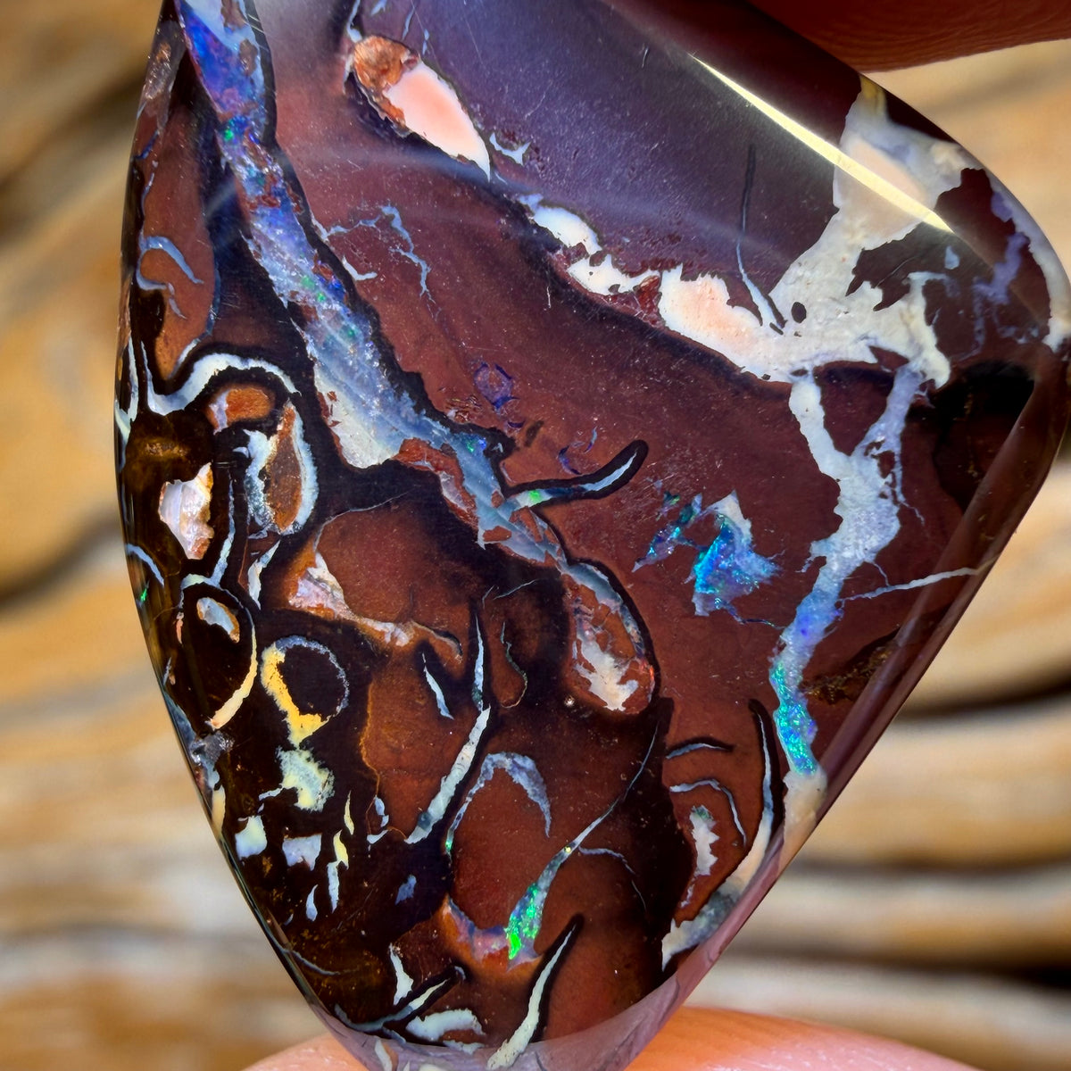 TGIF 18.2cts - Tribal Yowah Nut Opal Picture Stone Bargain. Australian Opal