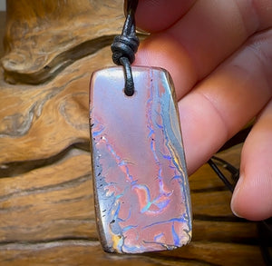 41 x 20mm - Drilled Australian Boulder Opal Necklace