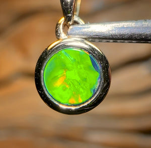 14k Gold - Australian Boulder Opal Doublet Pendant - Opal Whisperers