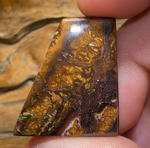 71cts - Double Sided Australian Boulder Opal TRIBAL - Opal Whisperers