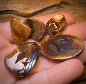 169.6cts - 5x Australian Boulder Opal’s. Wholesale Dealers Parcel