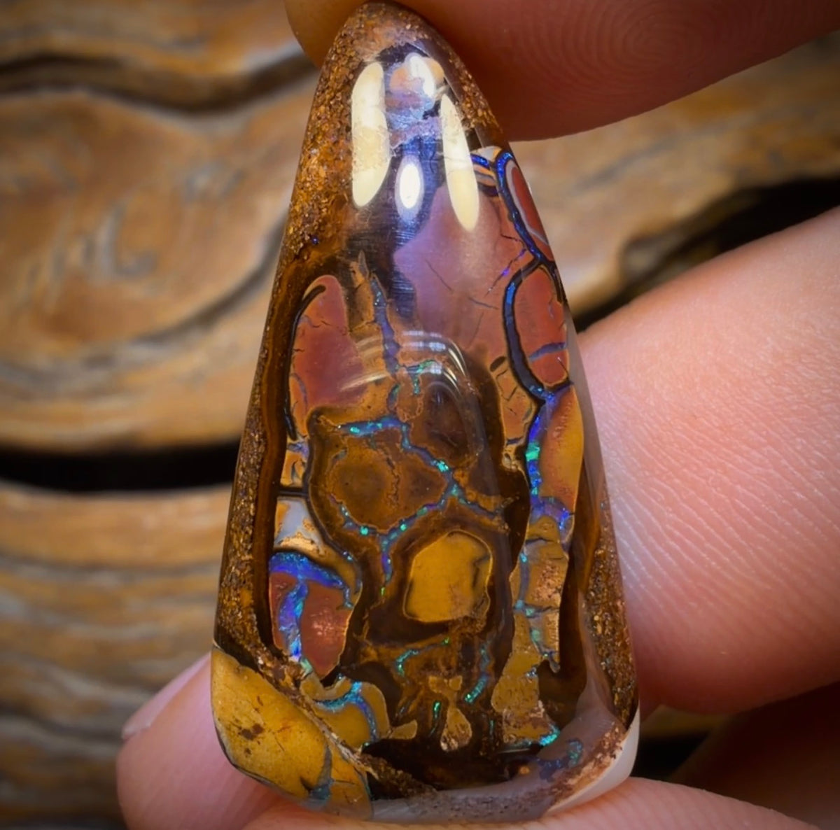 41.3cts - Tribal Yowah Nut Opal. Australian Opal