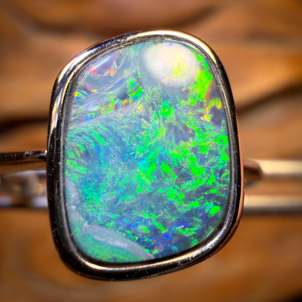 Sterling Silver - Queensland Boulder Opal Doublet Ring