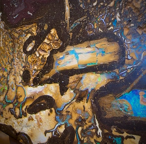 481cts - Vegetation Fossil Queensland Boulder Opal. Polished Specimen