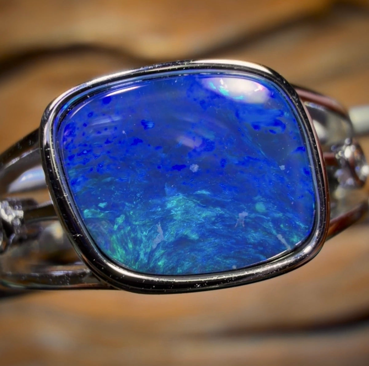 Sterling Silver - Queensland Boulder Opal Doublet Ring Unisex