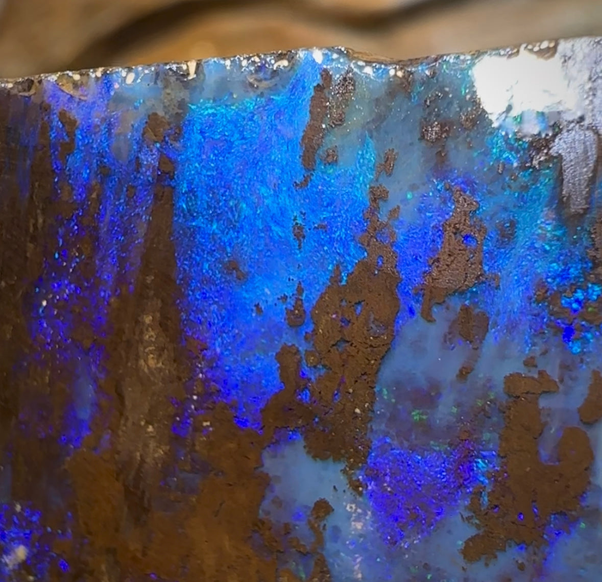 211.9cts - Queensland Boulder Opal Rough Rub Preform - Opal Whisperers