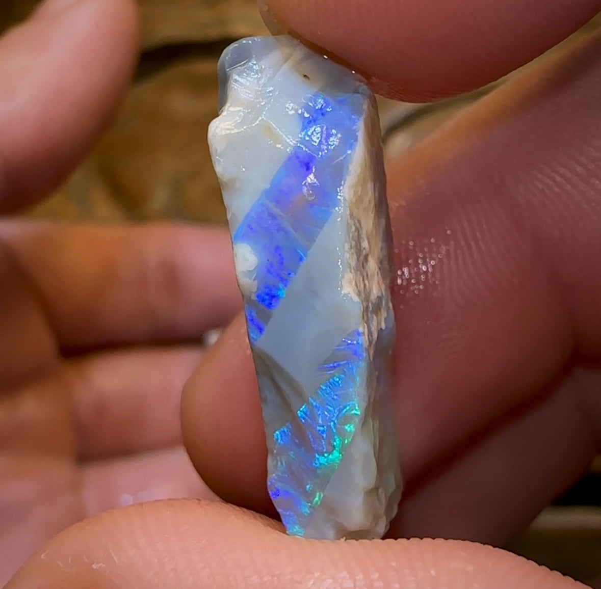 46.7cts - 5x Lightning Ridge Crystal and Dark Opal Rough Parcel - Opal Whisperers