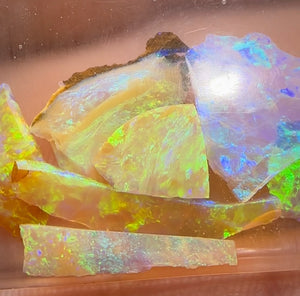 8.9cts - 7x Australian Yowah Golden Crystal Boulder Opal Rough Pieces - Opal Whisperers