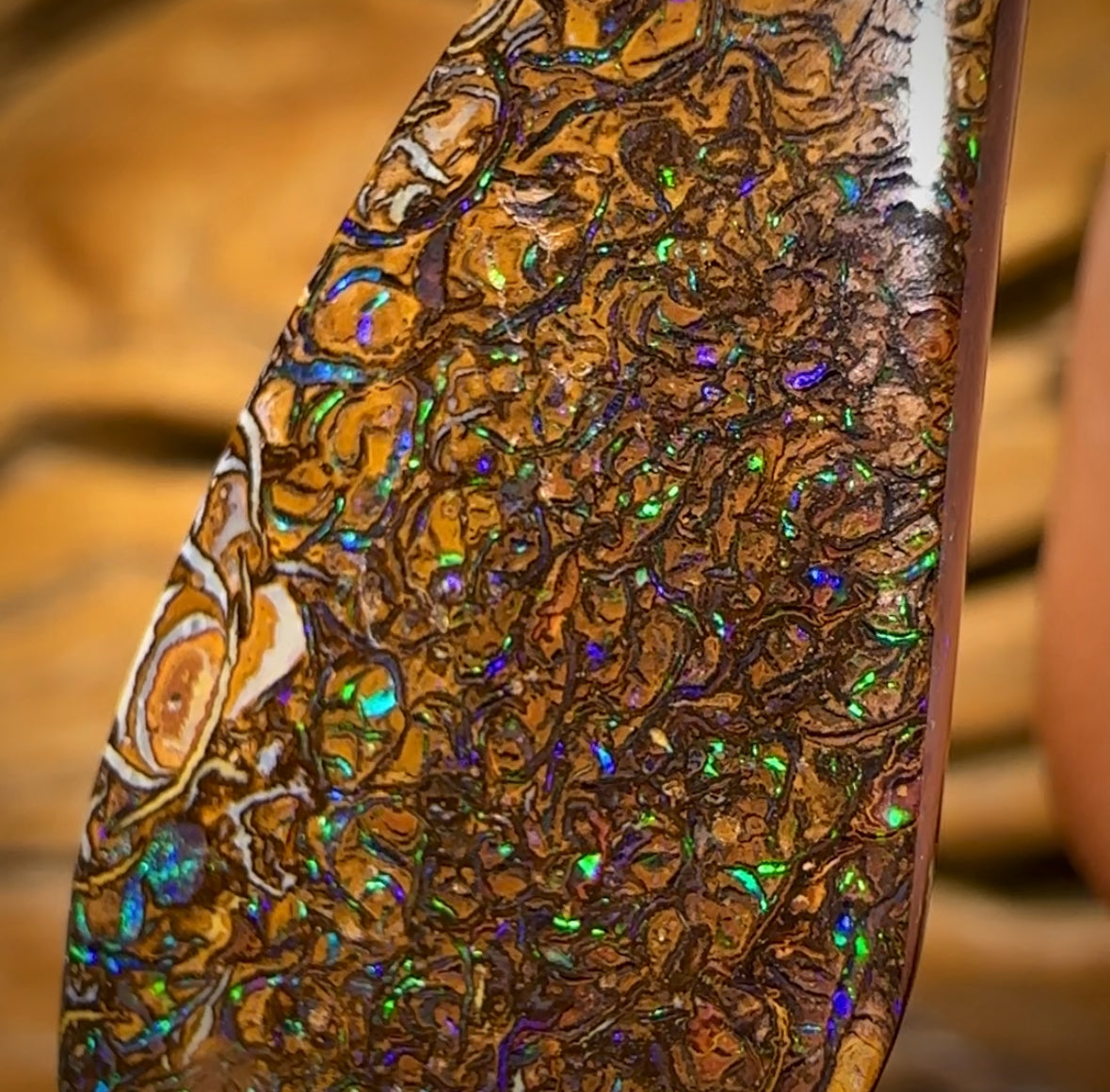 22.6cts - Tight Tribal Yowah Nut Opal. Australian Opal