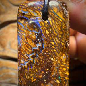 51 x 20mm - Drilled Tribal Queensland Boulder Opal Necklace