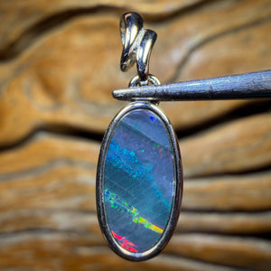 🔒Sterling Silver - WHOLESALE 9 PIECE PENDANT PARCEL. Australian Boulder Opal Doublet Jewellery