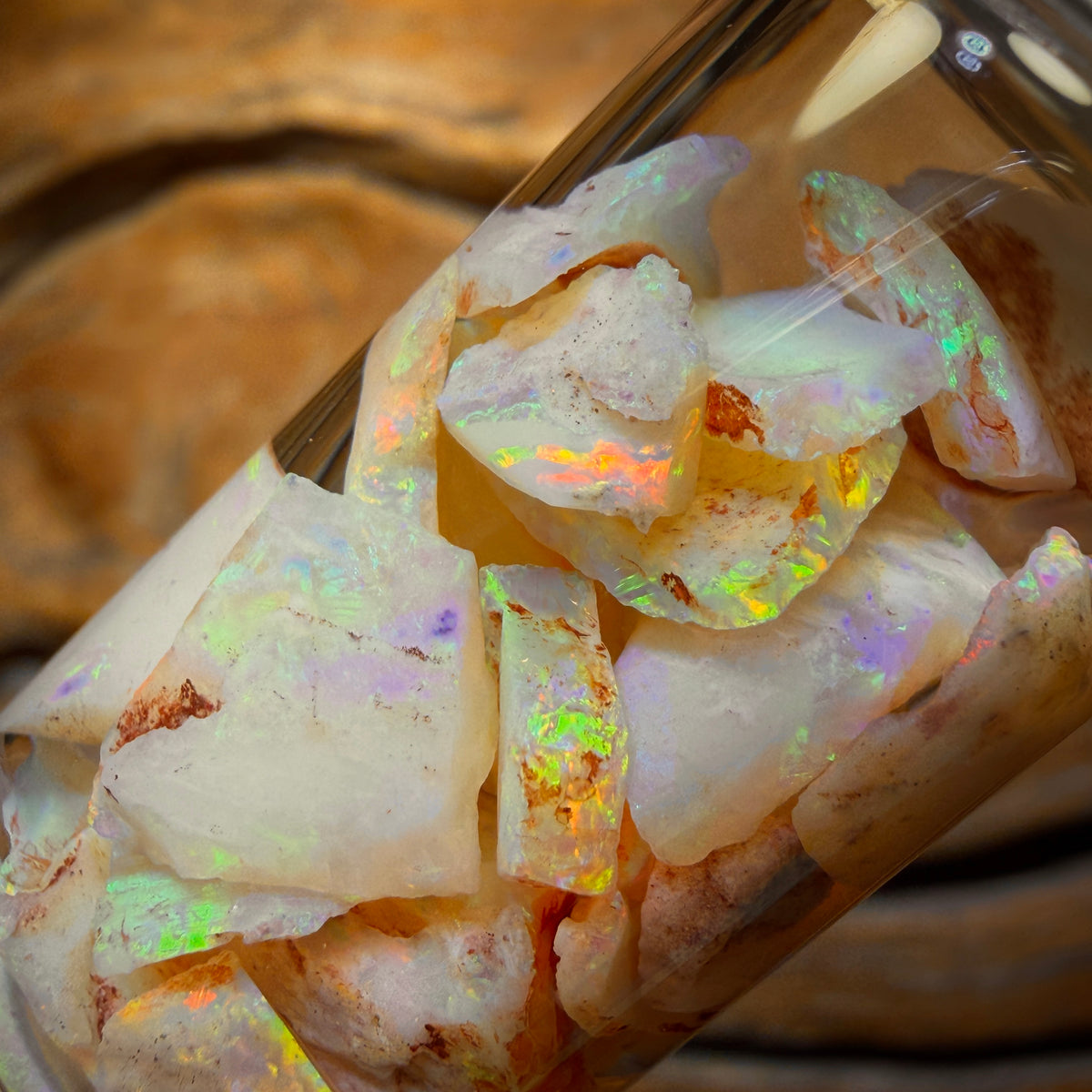 47cts - Vial of Shell Fossil Opal from South Australia