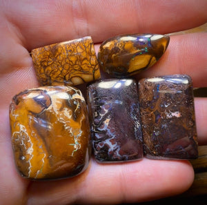 🔒 201.9cts - 5x Australian Tribal Boulder Opal’s. Wholesale Dealers Parcel