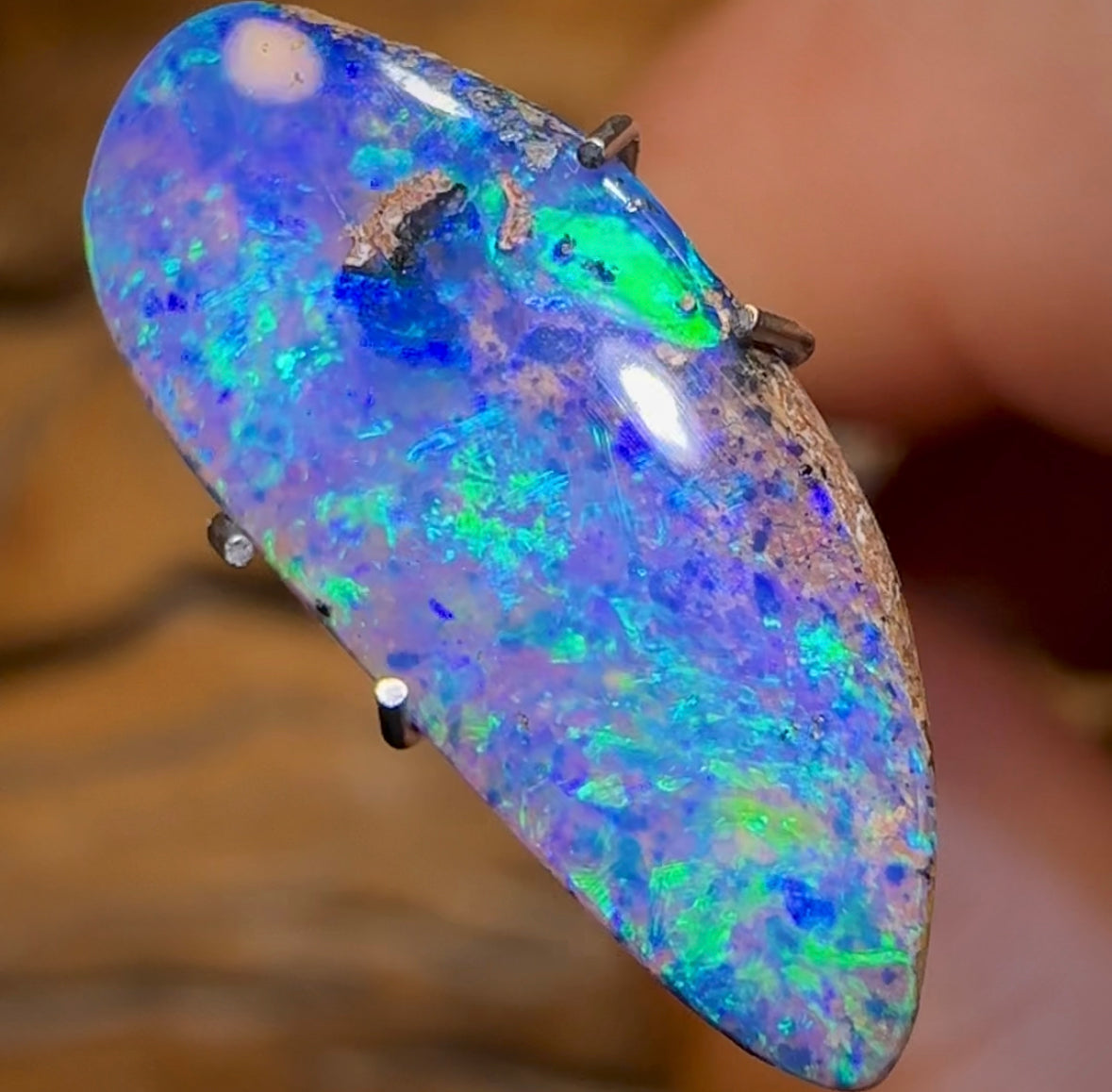 2.7cts - “So Bright” GEM Solid Australian Boulder Pipe Opal - Opal Whisperers