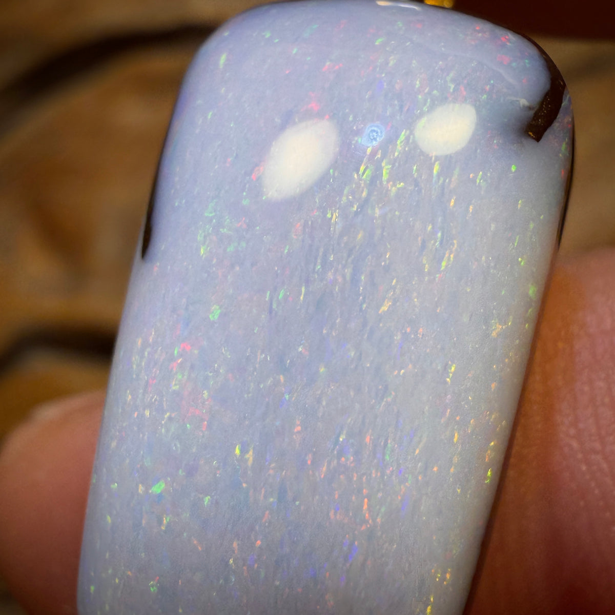 🔨 AUCTION 🔨 Solid Queensland Unique White Boulder Seam Opal Pendant