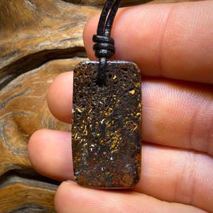 33 x 18mm - Drilled Tribal Queensland Boulder Opal Necklace