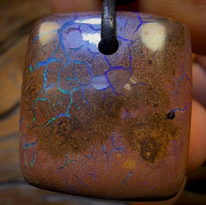 24 x 22mm - Drilled Tribal Queensland Boulder Opal Necklace