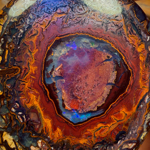 Aren’t you glad you stayed to the end card! 150.7cts - Yowah Nut Tribal / Crystal Centre Opal
