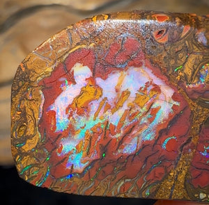 75.1cts - Boulder Opal Rough Rub P￼reform - Opal Whisperers