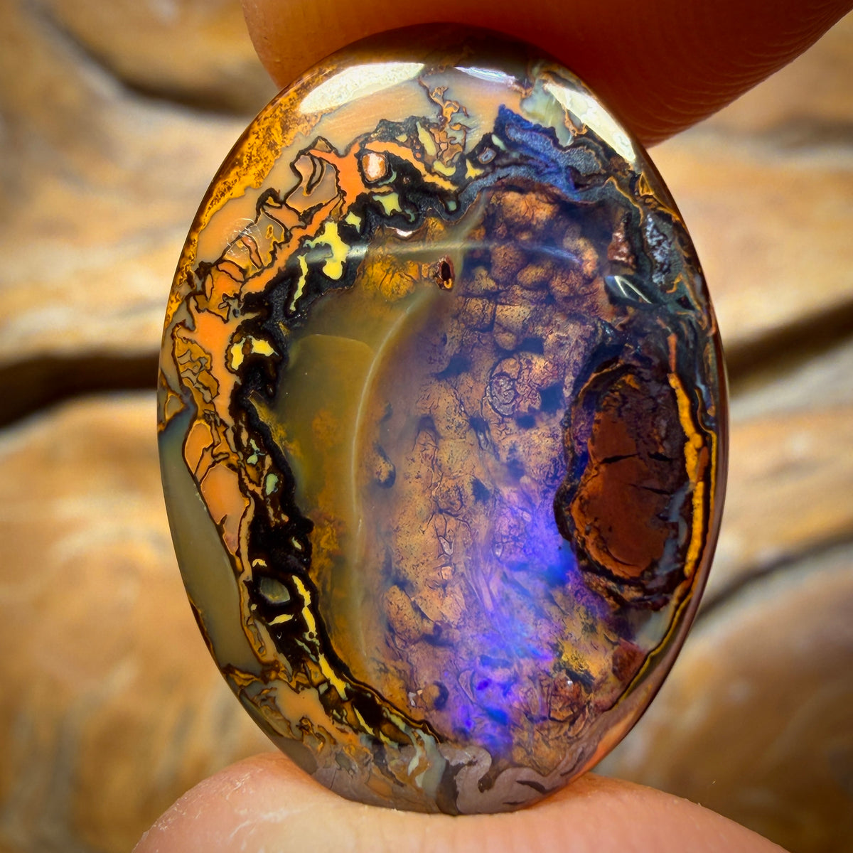 17.5cts - Yowah Nut Crystal Centre Opal. Australian Boulder Opal