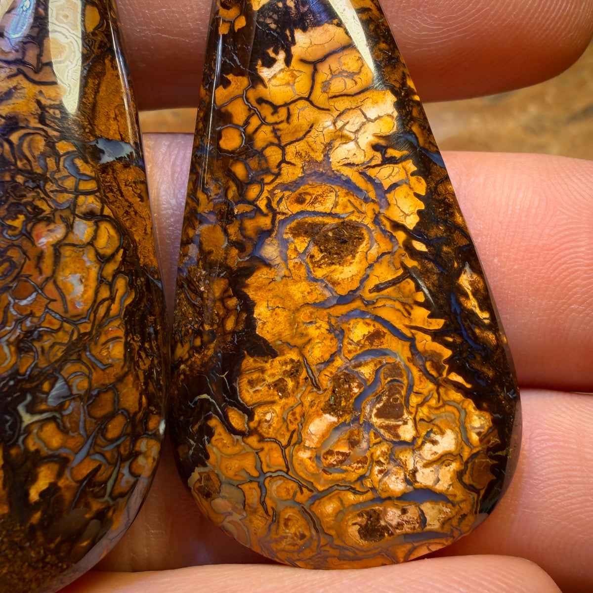128.4cts - Tribal Queensland Boulder Opal Pair